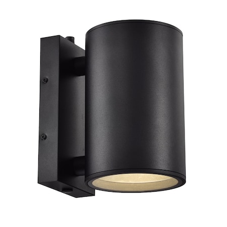 Outdoor Integrated LED Wall Light Fixture, 3000K, Black Finish